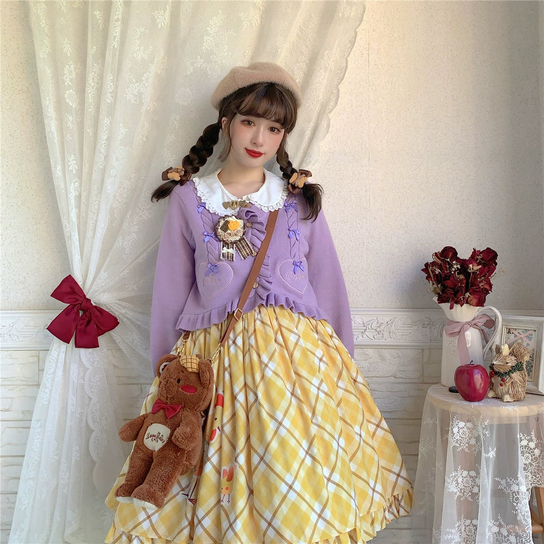 (BFM)Dark Star Island~Sugar Frost~Sweet Lolita Cardigan Knit Embroidered Sweater   