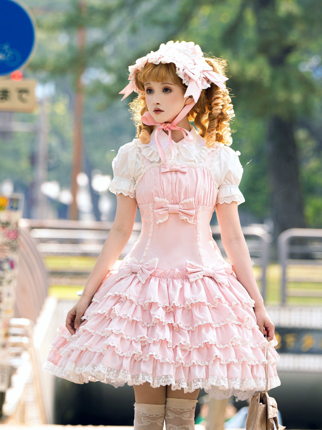 Nn Star~Half Sugar Ism~Sweet Lolita JSK Low Waist Dress With Tiered Hem