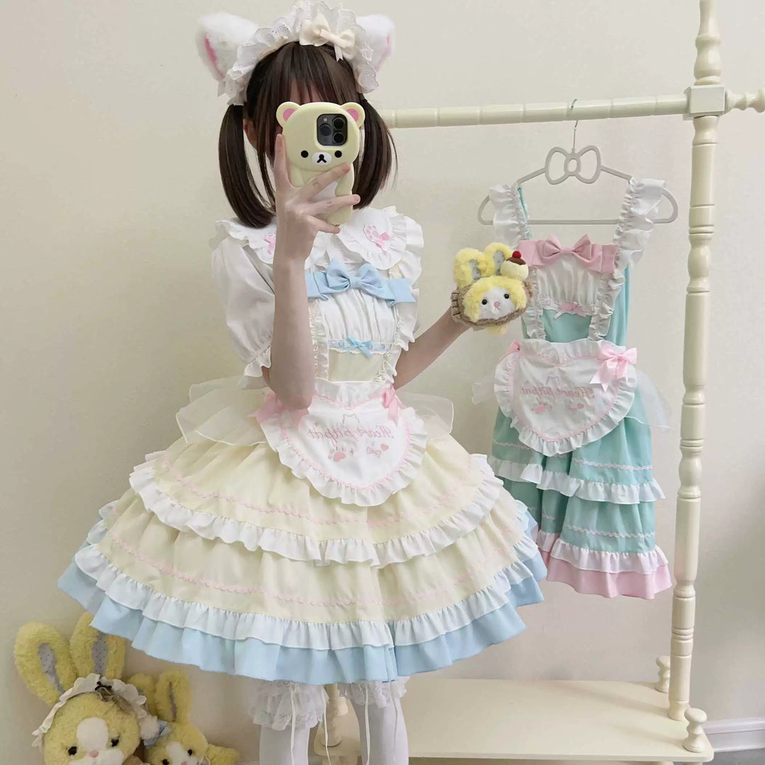 Sugar Girl~Cat Ear Tale~Sweet Lolita Jumper Dress Suspender Dress