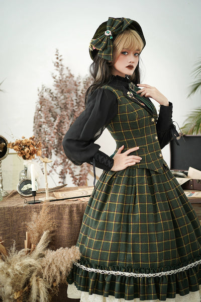 (BFM)Miss Point~Rose~Elegant Lolita Pliad Print Vest Customized   