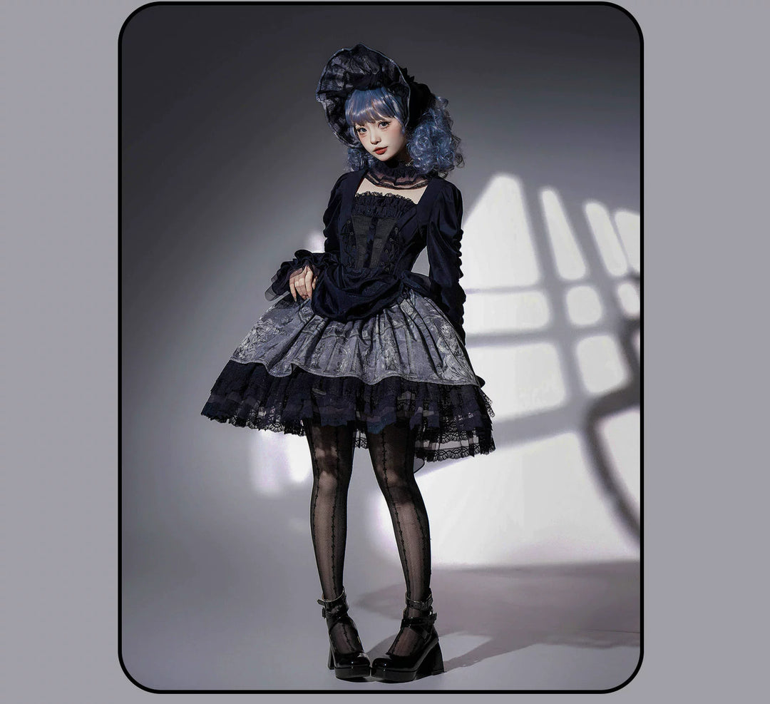 Susin Lolita~Star Disk~Gothic Lolita Dress Elegant OP Dress and Coat