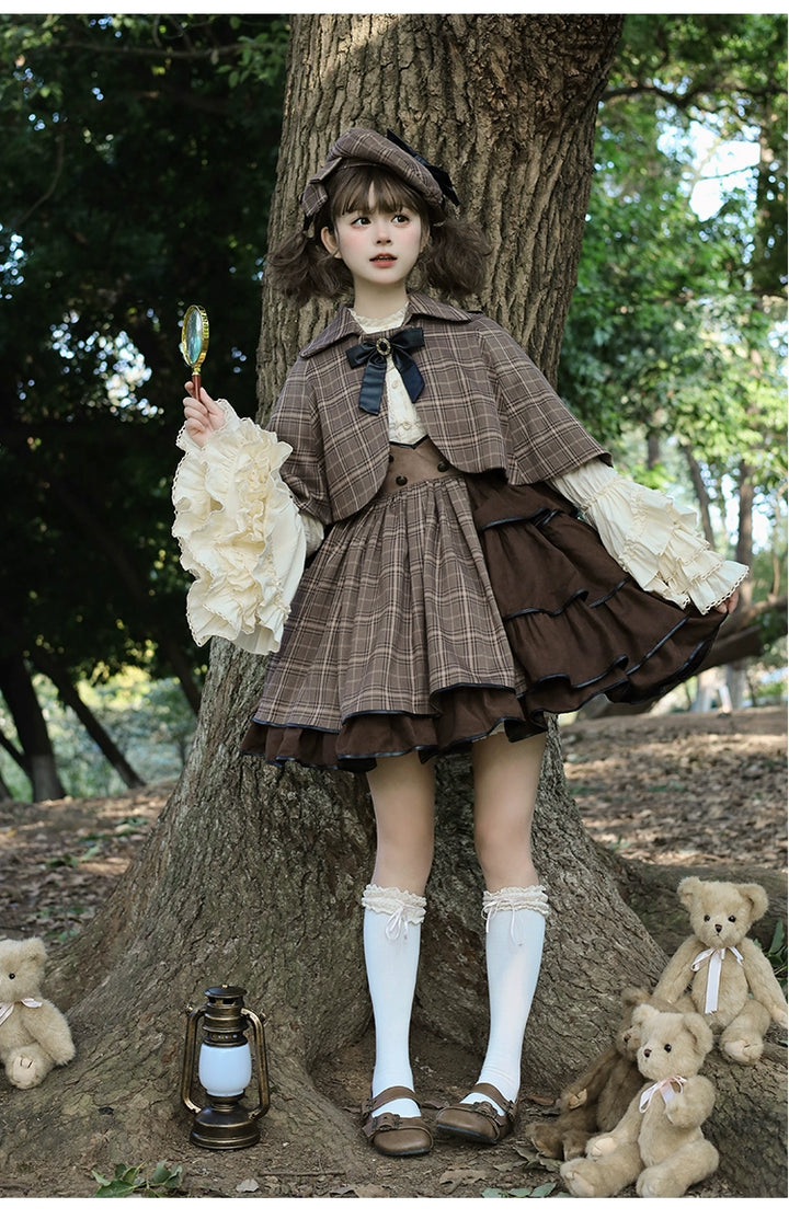 Honey Machine~Little Detective~Gothic Punk Lolita Salopette 3678:724666