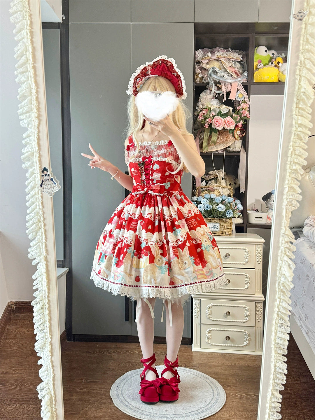 Dark Star Island~Honey Bunny Cake~Sweet Lolita JSK/OP/Strap SK/Shirt   