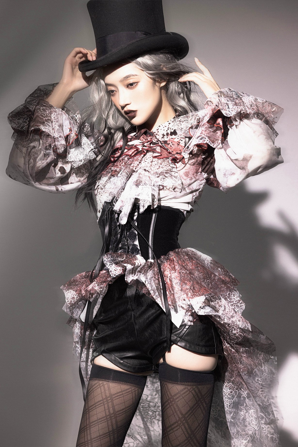 Lilith House - Horror Park - Gothic Lolita Irregular Hem Corset