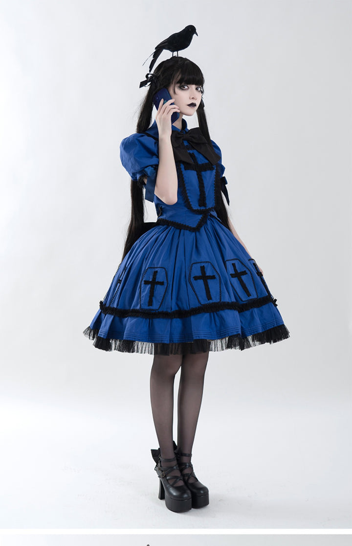 (Buyforme)Confession Balloon~Halloween Cross Lolita OP Dress 20580:284656