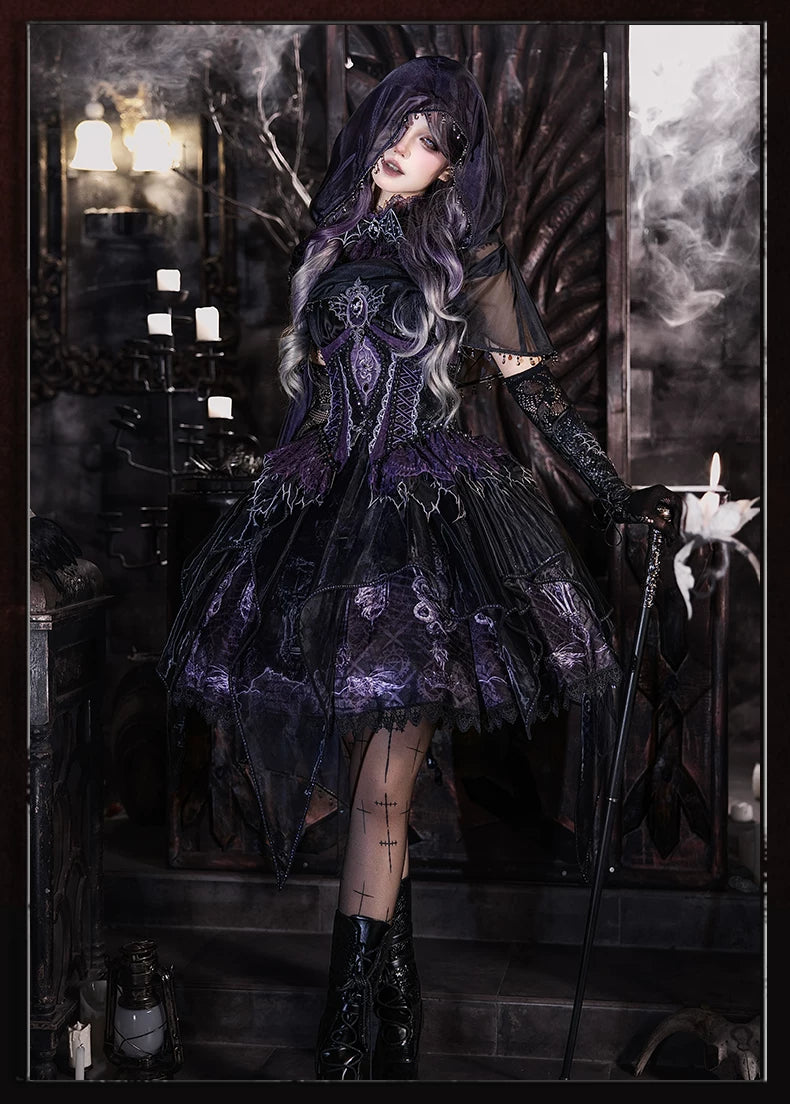 Bone Dragon - Gothic Lolita Corset JSK Dress Set with Embroidery 45654:856884