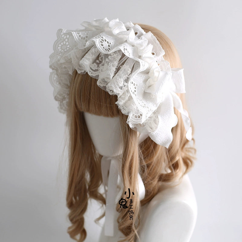 Xiaogui - Doll-Like Lace Lolita Hairband 40788:798141