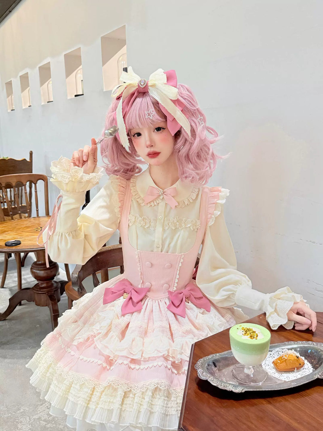 Sakurahime~Cupid Overture~Sweet Lolita Blouse Mutton Sleeves Shirt