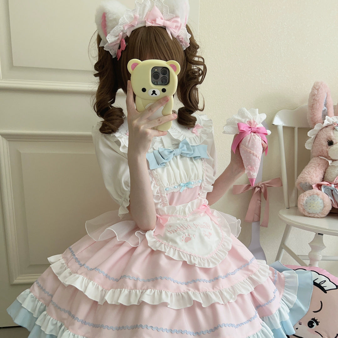 Sugar Girl~Cat Ear Tale~Sweet Lolita Jumper Dress Suspender Dress   