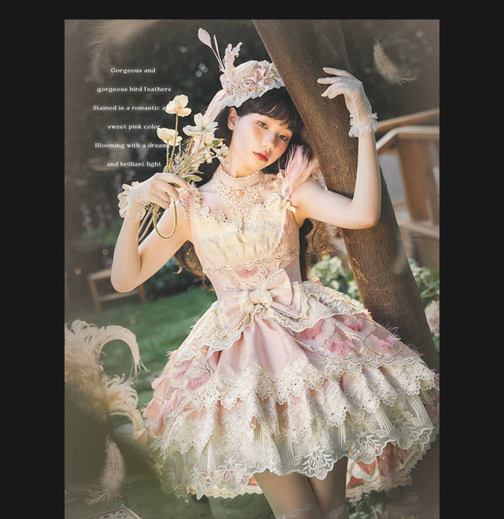 Mewroco~Peacock Feather~Sweet Wedding Lolita JSK Dress Set   