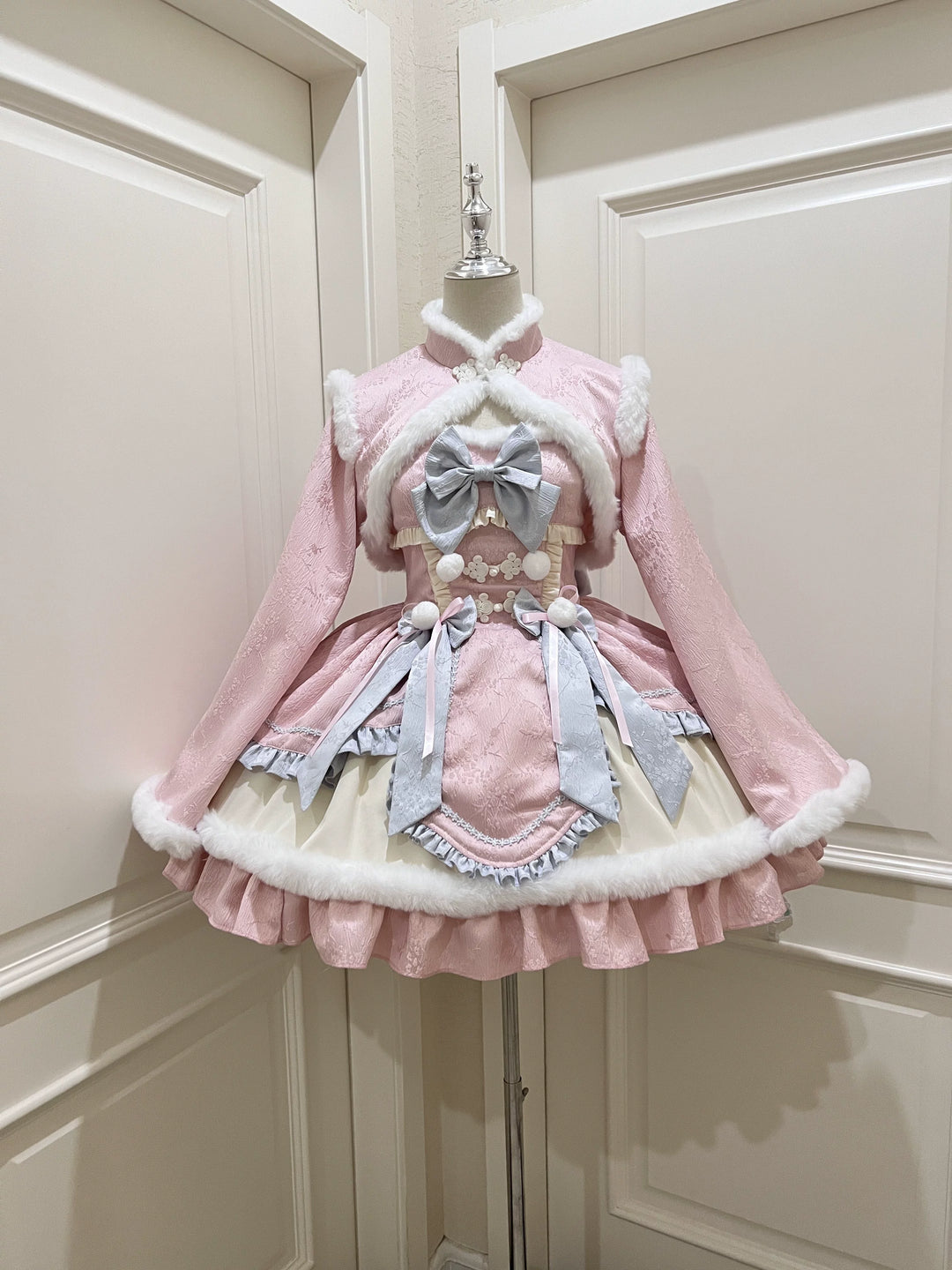 Sugar Girl~Taomian Meiyi~Winter Qi Lolita JSK Suit New Year Lolita Dress