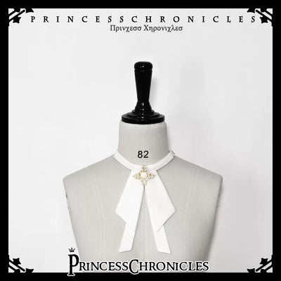 (BFM)Princess Chronicles~Floating Light and Shadow Ouji Lolita Shirt S White Bow tie only (pre-order) 