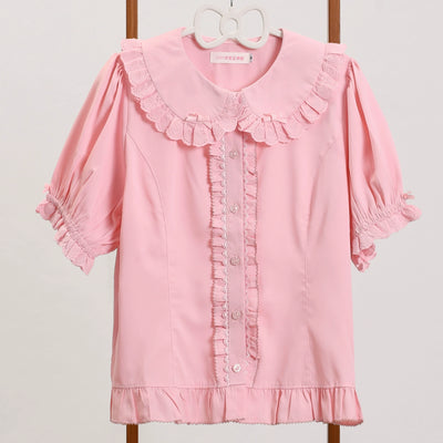 (BuyForMe) MIST~Sweet Short Sleeve Chiffon Lolita Blouse S pink 