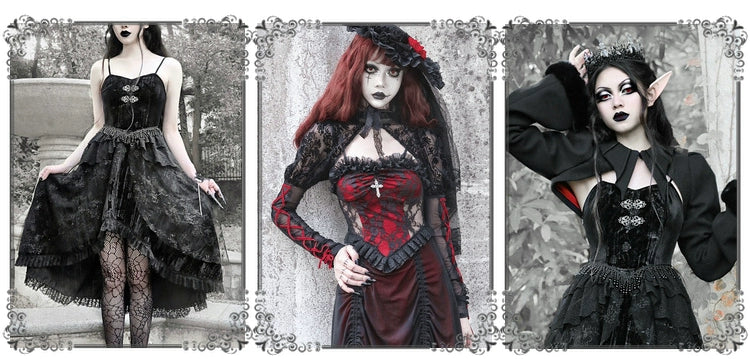 Blood Supply - Misty - Gothic Lolita Halloween Black Lace Veil