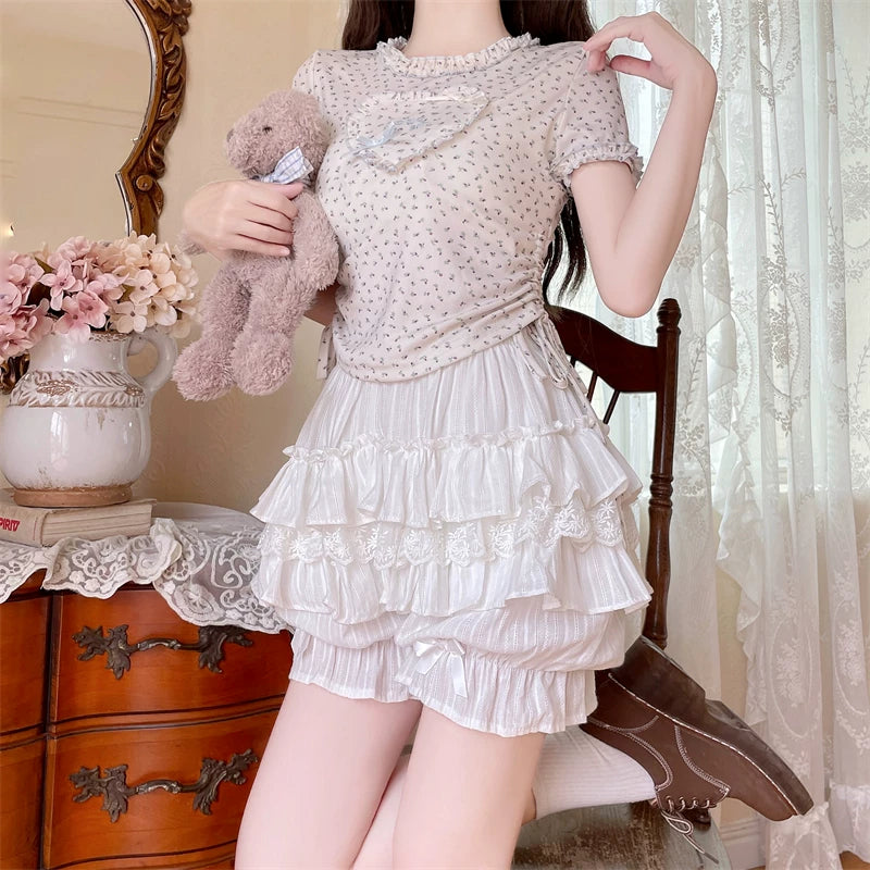 Sweet Lolita Cotton Bloomers, Ruffles and Bows 45184:839098