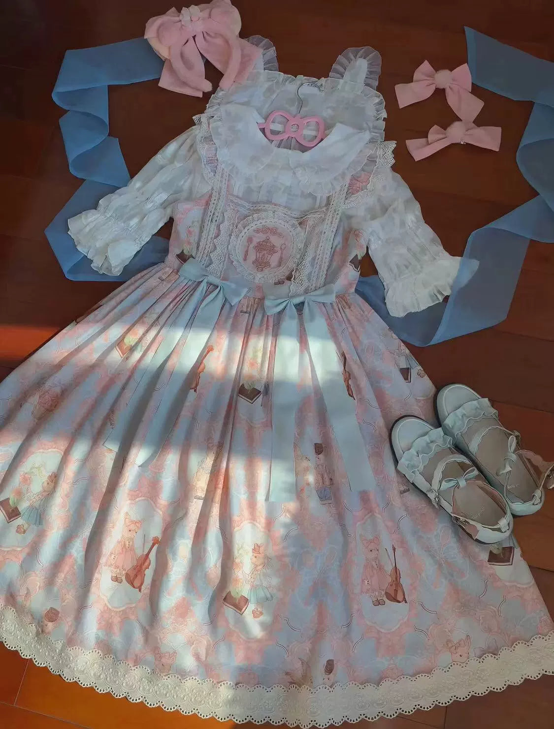 Suiyi - Candy Party - Printed Sweet Lolita JSK, Peter Pan Collar Shirt 44281:802195