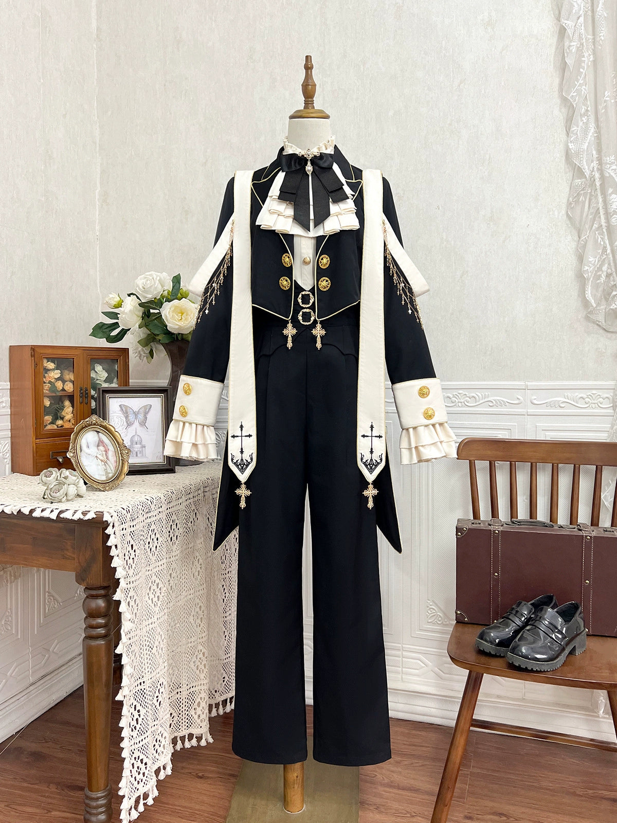 Designer's Gift - Ouji Lolita Shirt Suit Gothic Lolita Pants Set