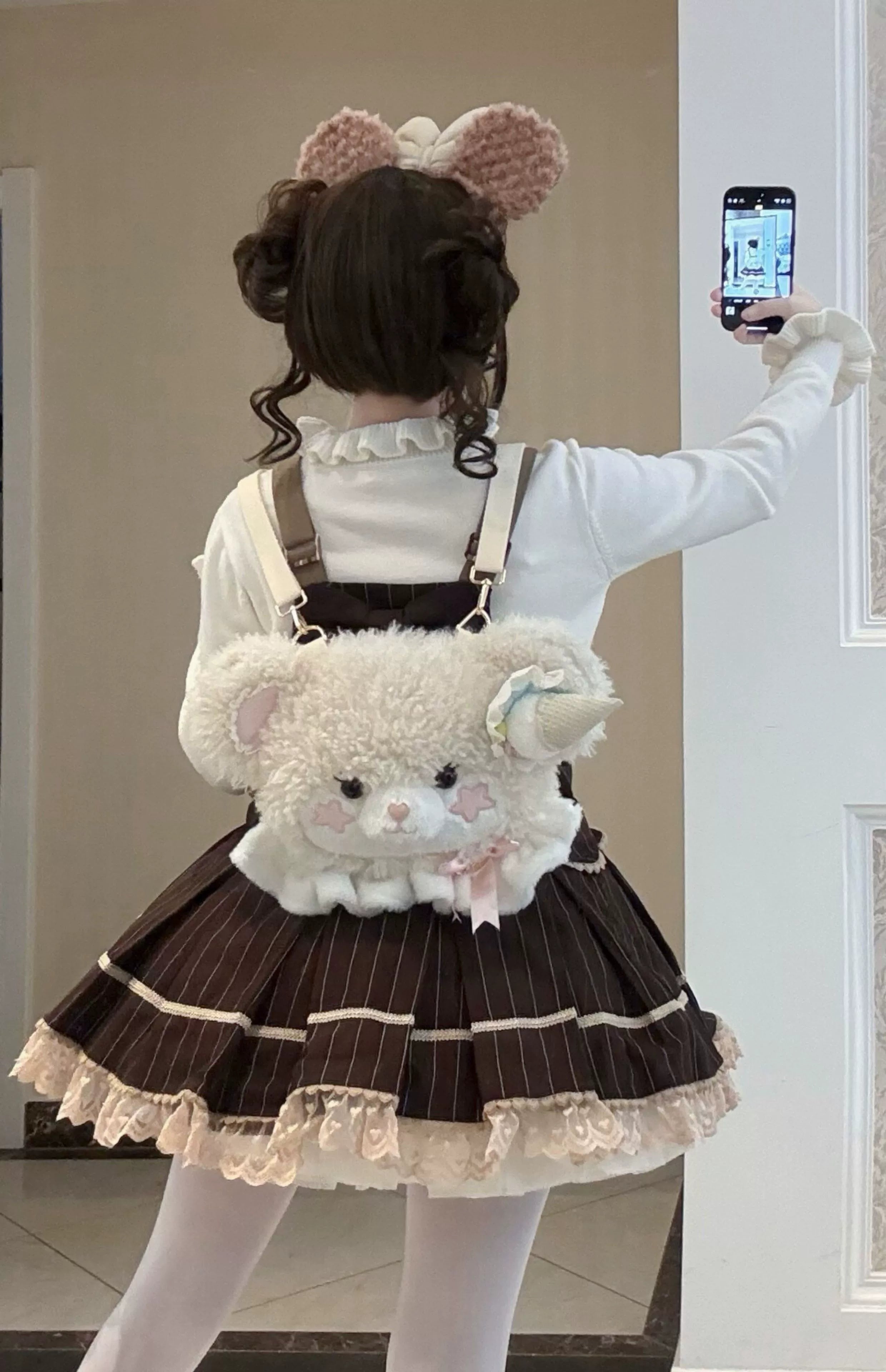 Cavernose - Sugar Star Bunny & Bear - Kawaii Lolita Bear & Bunny Plush Bag