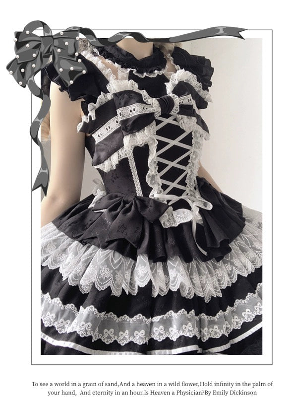 Little Butter~Talia~Sweet Lolita Jumper Dress Set Lolita OP Dress   