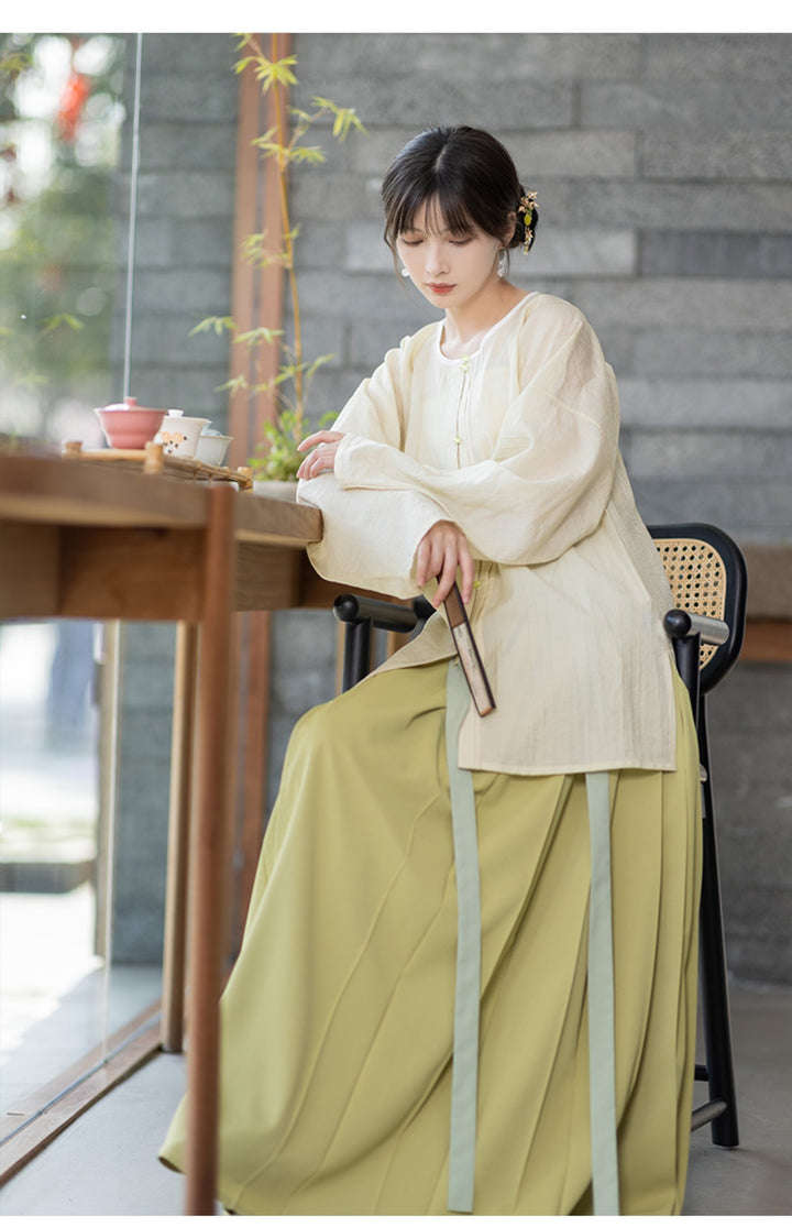 Chixia~Pick Up Fireflies~Spring Han Lolita Outfits   