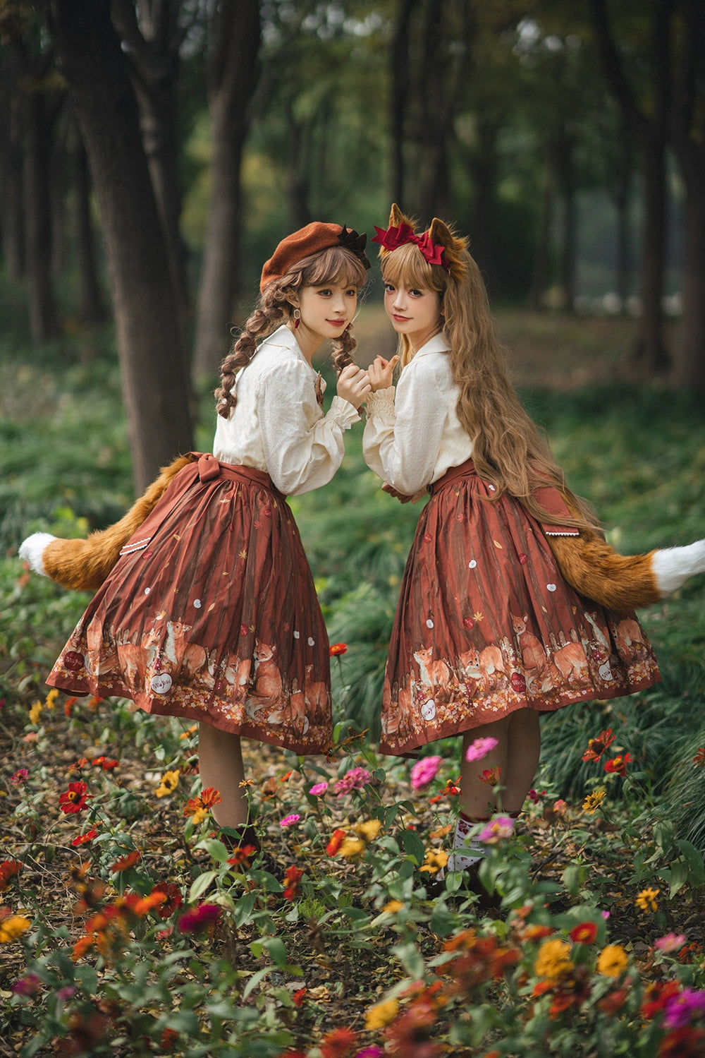 Miss Point - Fat Fox in the Forest - Elegant Lolita Skirt Detachable Chest Guard SK