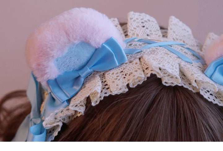 (BFM)Besozealous~Handmade Lolita KC Animal Ear Coffee Hairband   