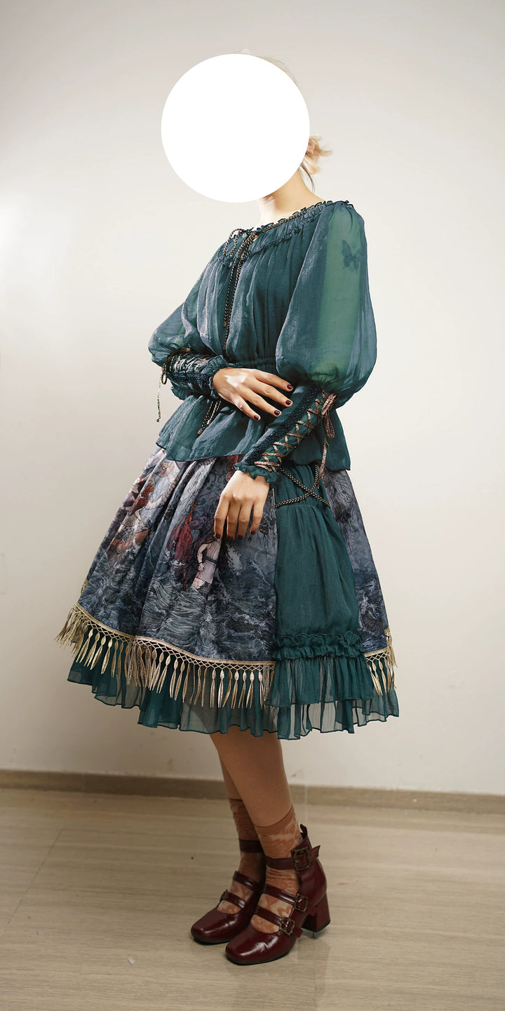 (BFM)FunCcino~Ragnarok~Nordic Style Loki Lolita JSK SK Dress 33160:406474