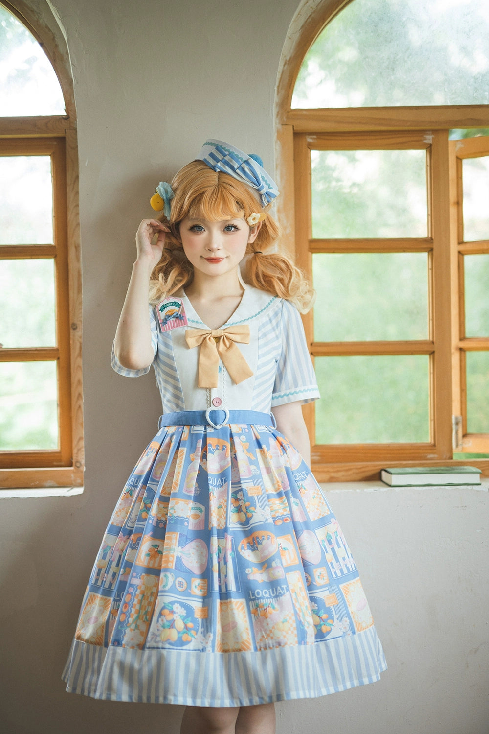 Miss Point~Daisy Lemon~Sweet Lolita Sailor Collar OP Customized   