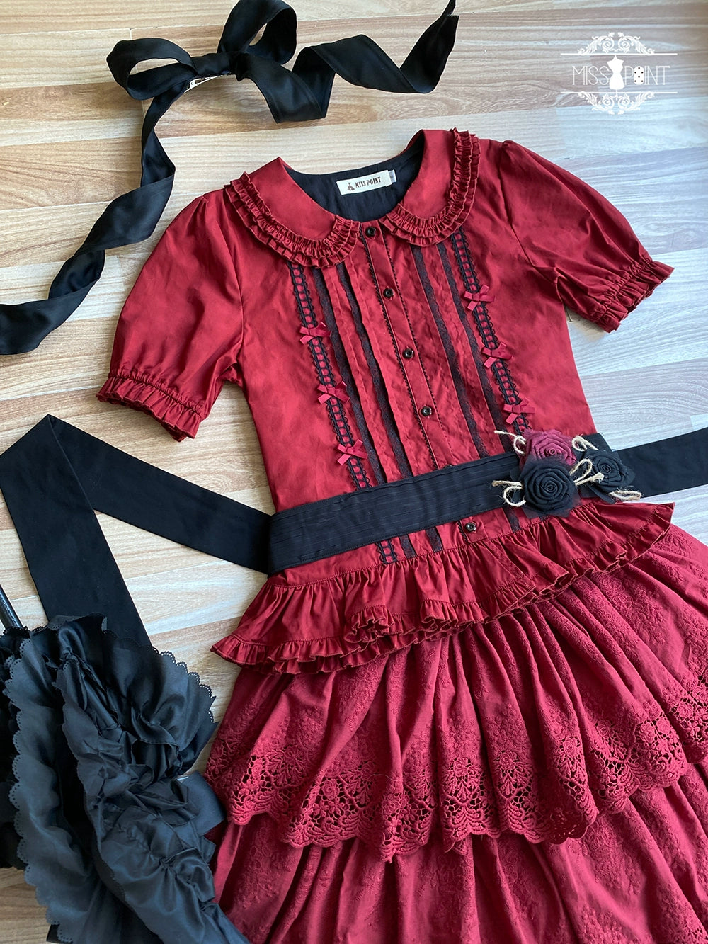 Miss Point - Forest Waltz - Classic Lolita Blouse & Multi-Tiered Ruffles SK 44233:800007