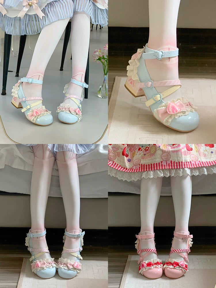 Strawberry Limited - Sweet Lolita Mary Jane Shoes, Strawberry Print 45984:870715