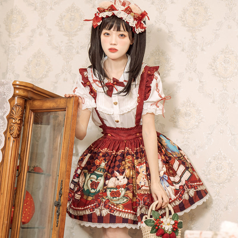 (BFM)Ocelot~Crown Bear~Kawaii Lolita SK Daily Chiffon Skirt 33388:415676