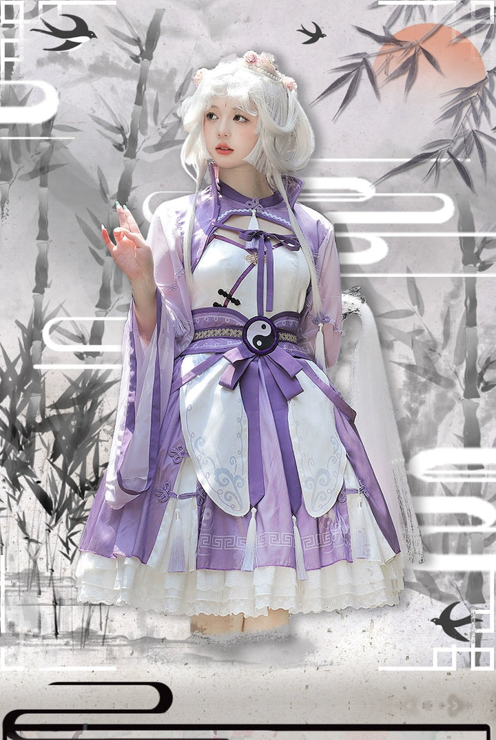 OCELOT~Qi Lolita JSK Suit Chinese Taoism Lolita Dress Set 40644:671766