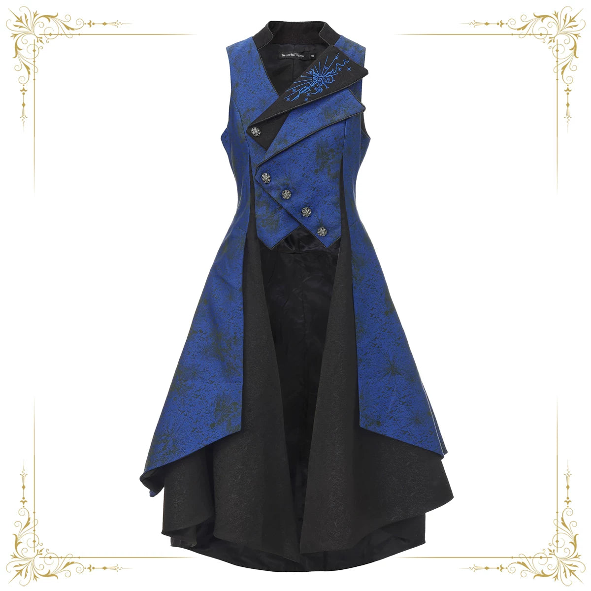 Timeless Oath - Sleeveless Ouji Lolita Vest Coat, Embroidered Sword (L M S XL) 44695:819032