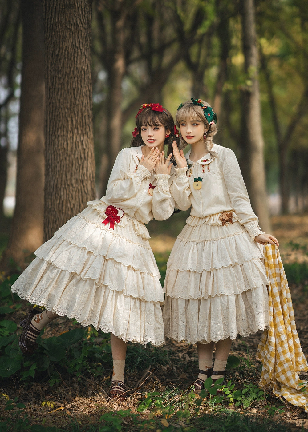 Miss Point - Customized Lolita Skirt Embroidery Lace Cotton Lolita Skirt
