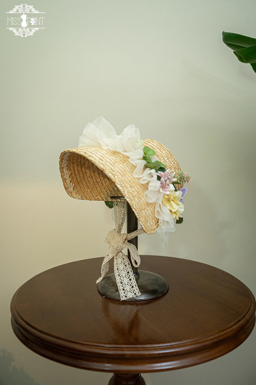 (Buyforme)Miss Point~ Forest Lolita Small Straw Hat Clip KC Accessory straw bonnet