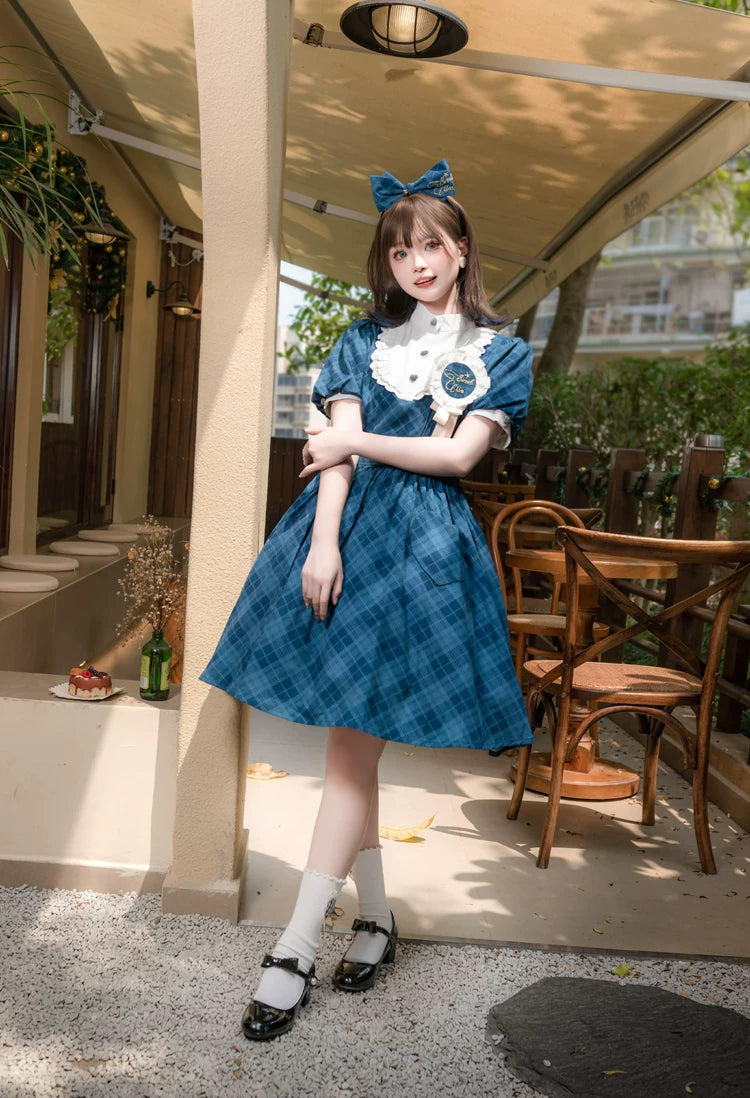 Showa Girl - Classic Lolita Showa Retro Idol Plaid OP Dress