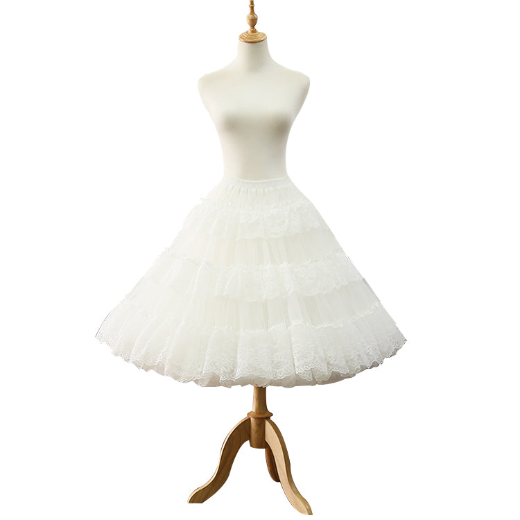 Manyiluo - Jenny Ku - Wedding Lolita Soft Yarn Boneless Violent Pannier white