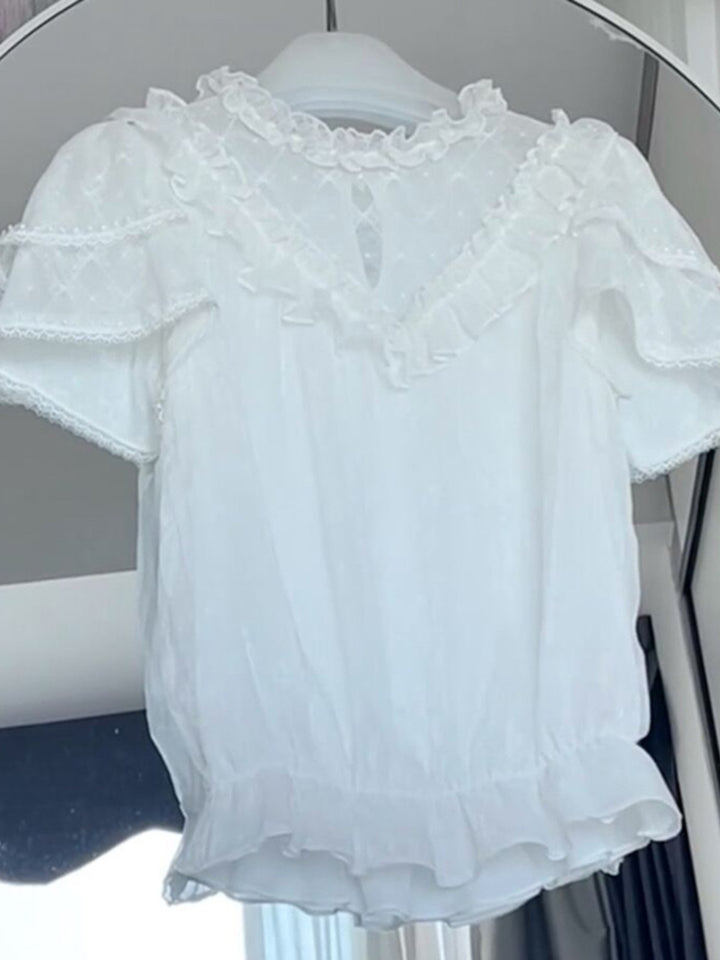 Sakurada Fawn~Plus Size Lolita Short Sleeve Shirt   