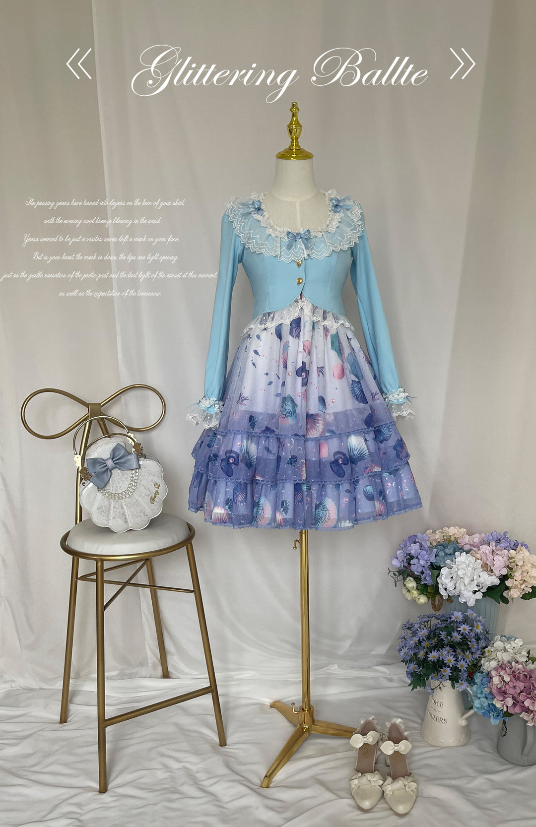 Unideer~Prelude~Elegant Lolita Bolero Jacket with Lace Ruffle Frill 42518:743559