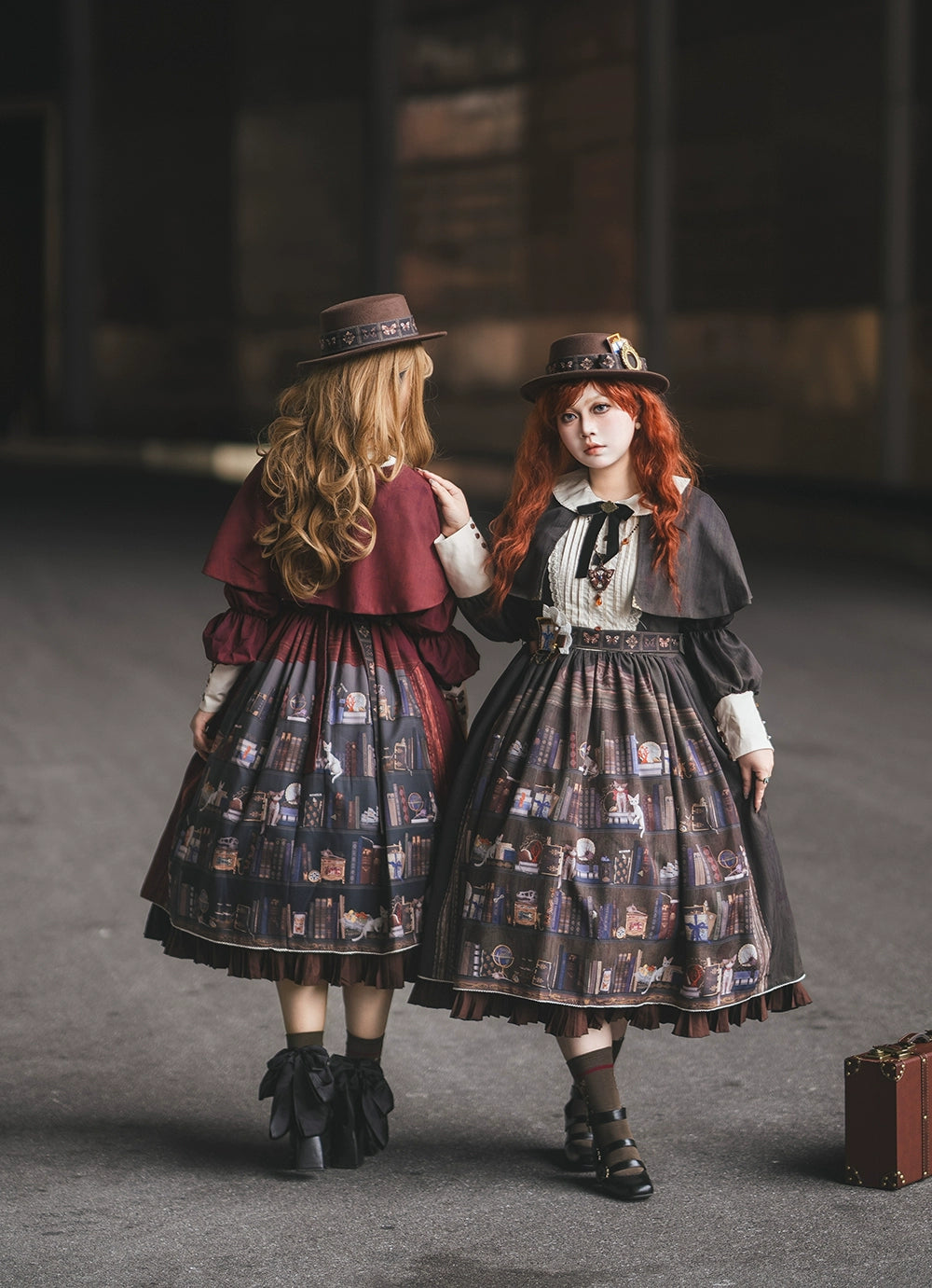 Miss Point - German Bookshelf - Classic Lolita OP Dress & Detachble Cape 44023:792403