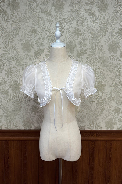 Alice girl~Heart~Elegant Lolita Bolero Short Outerwear Multicolors white XS 