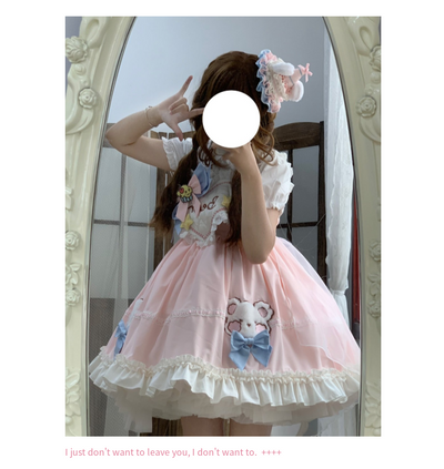 (BFM)Cavernose~Star Bear~Kawaii Lolita JSK Dress Summer JSK   