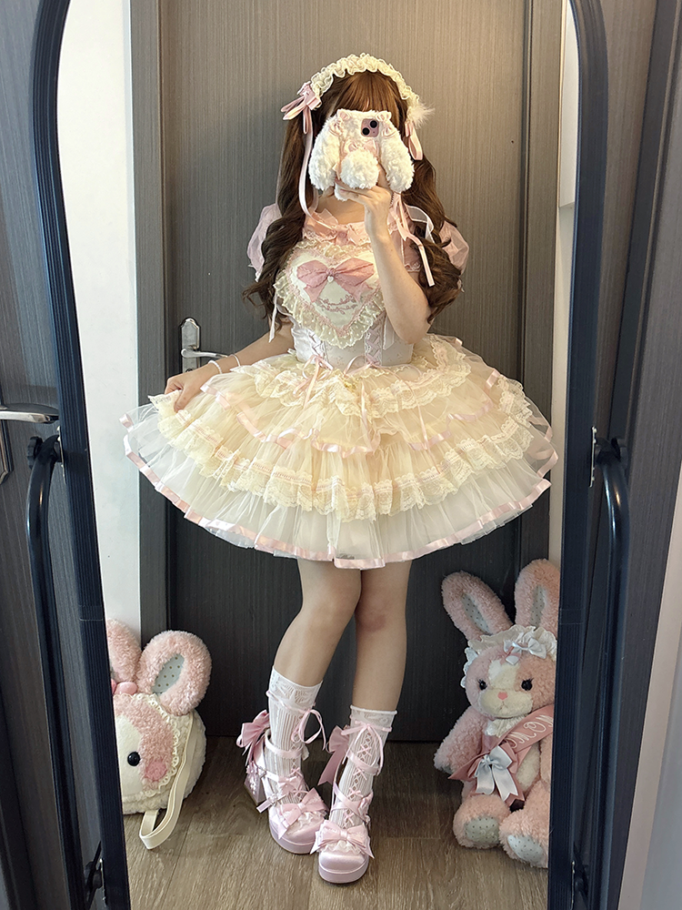 Sakura Oath - Sweet Lolita Chunky Heel, 3D Floral Decoration 44458:808985