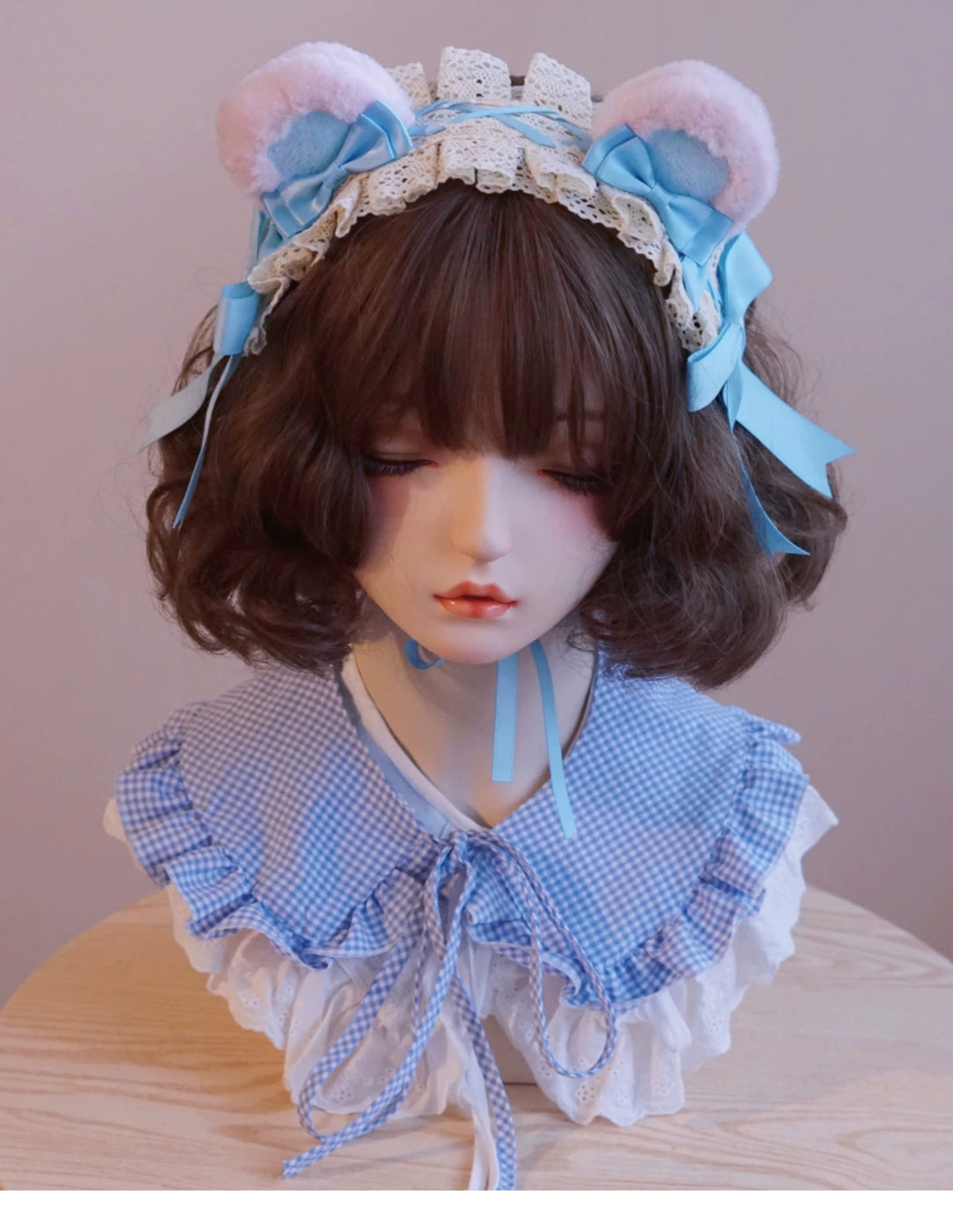 (BFM)Besozealous~Handmade Lolita KC Animal Ear Coffee Hairband   