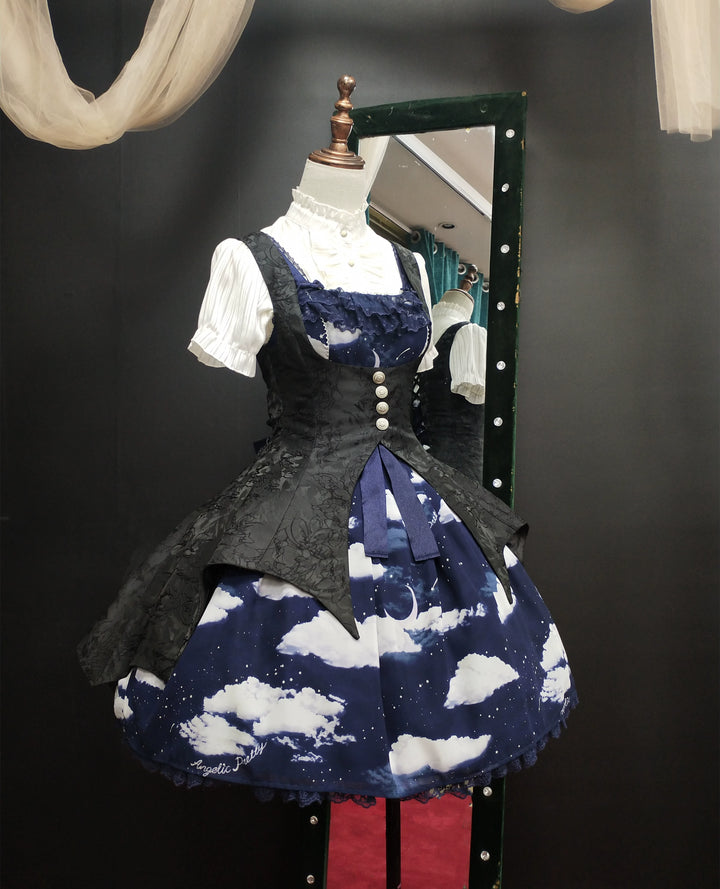 (BFM)Picture Book Girl~Dark Wings~Gothic Lolita Black Vest   