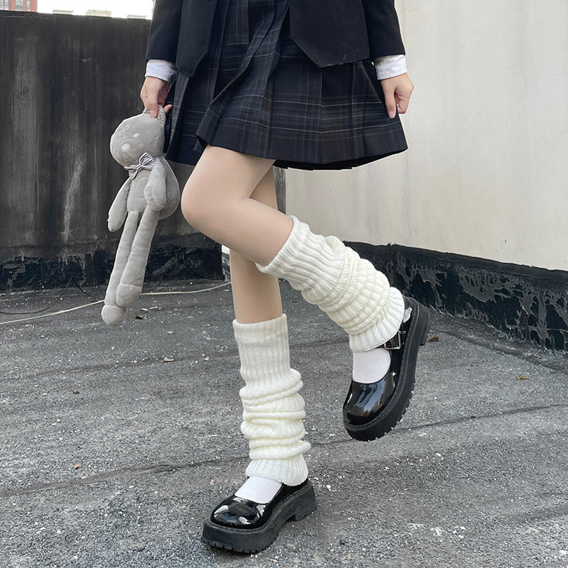 Hua Nai Cat~Winter Lolita Long Socks Knit Thigh-High Foot Covers   
