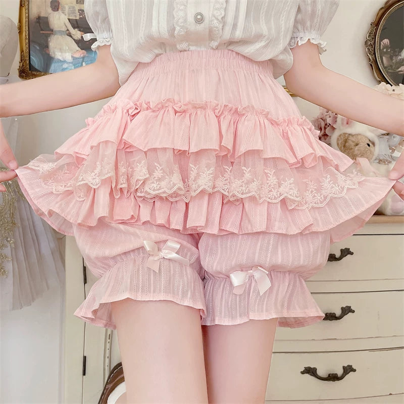 Sweet Lolita Cotton Bloomers, Ruffles and Bows 45184:839081