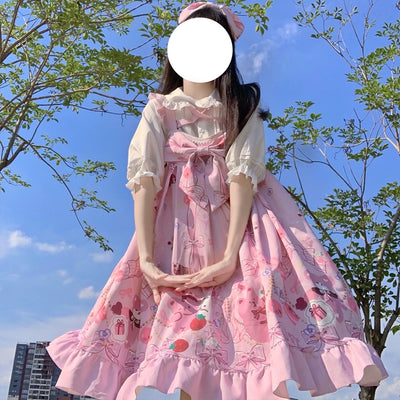 (BFM)Sniper Girl~Little Cute Bear~Kawaii Lolita JSK Dress Summer Jumper Skirt   