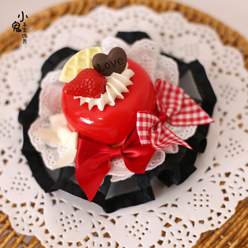 Xiaogui~Sweet Cake~Kawaii Lolita Hairpin Cake Flower Pill Headdress #9  