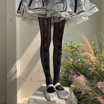 WAGUIR~Sweet Lolita Daily Bow Lace Pantyhose   